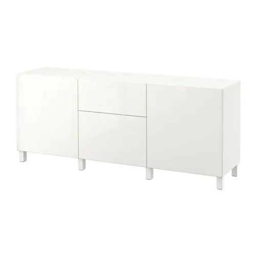 BESTÅ - 收納組合附抽屜, 白色/Selsviken/Stubbarp 高亮面 白色, 180x42x74 公分 | IKEA 線上購物 - PE535223_S4