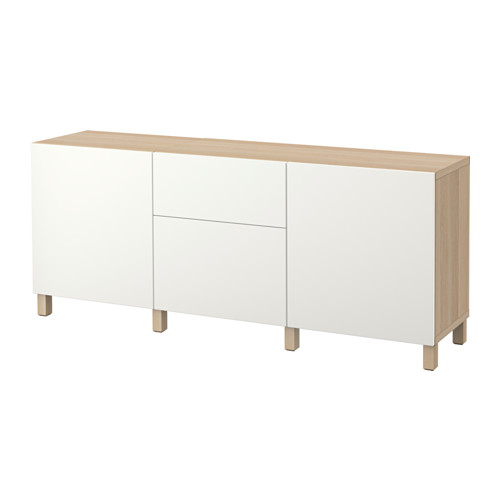 BESTÅ - 收納組合附抽屜, 染白橡木紋/Lappviken 白色, 180x42x74 公分 | IKEA 線上購物 - PE535224_S4