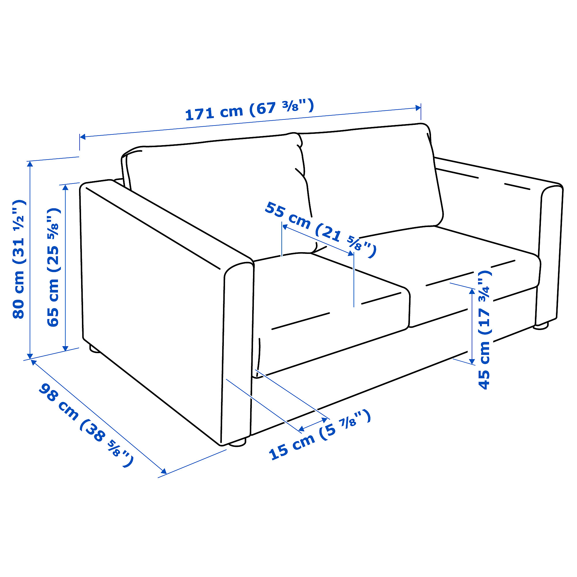 VIMLE 2-seat sofa