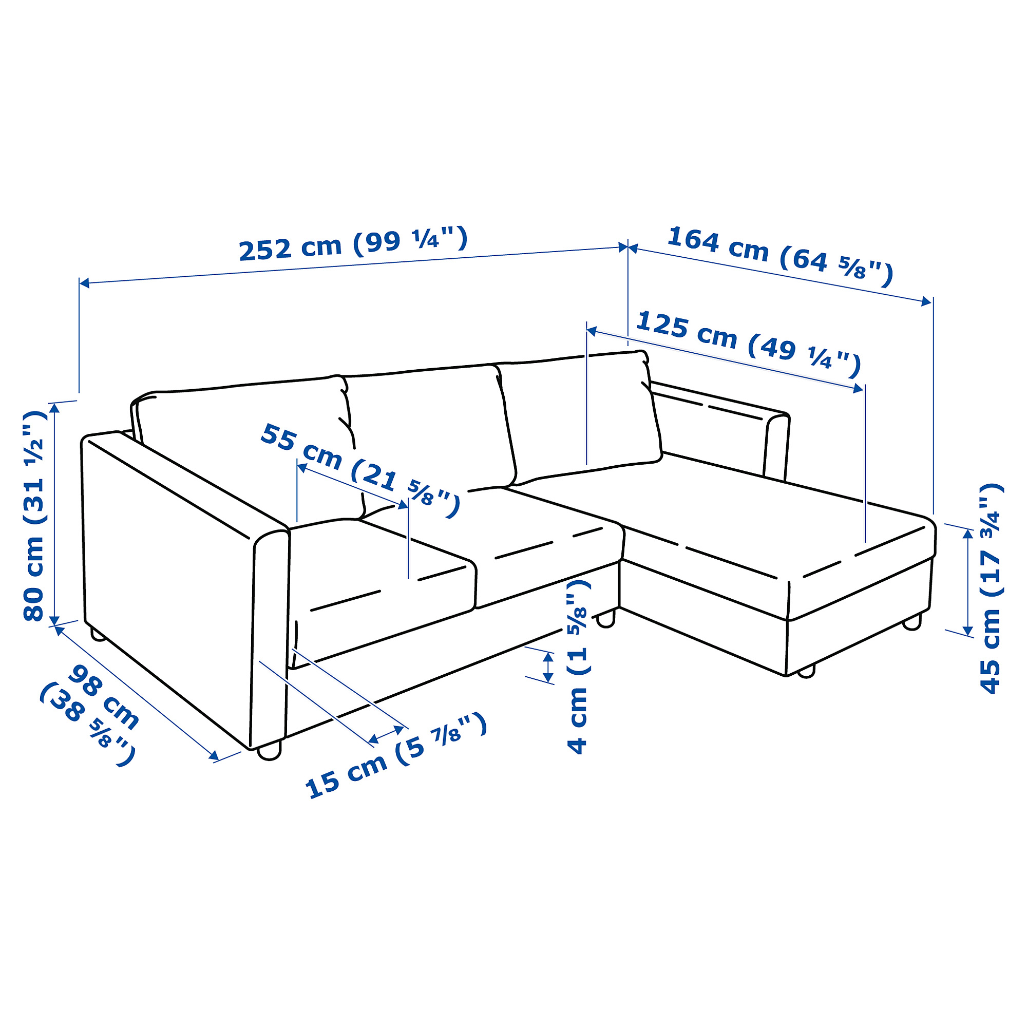 VIMLE 3-seat sofa