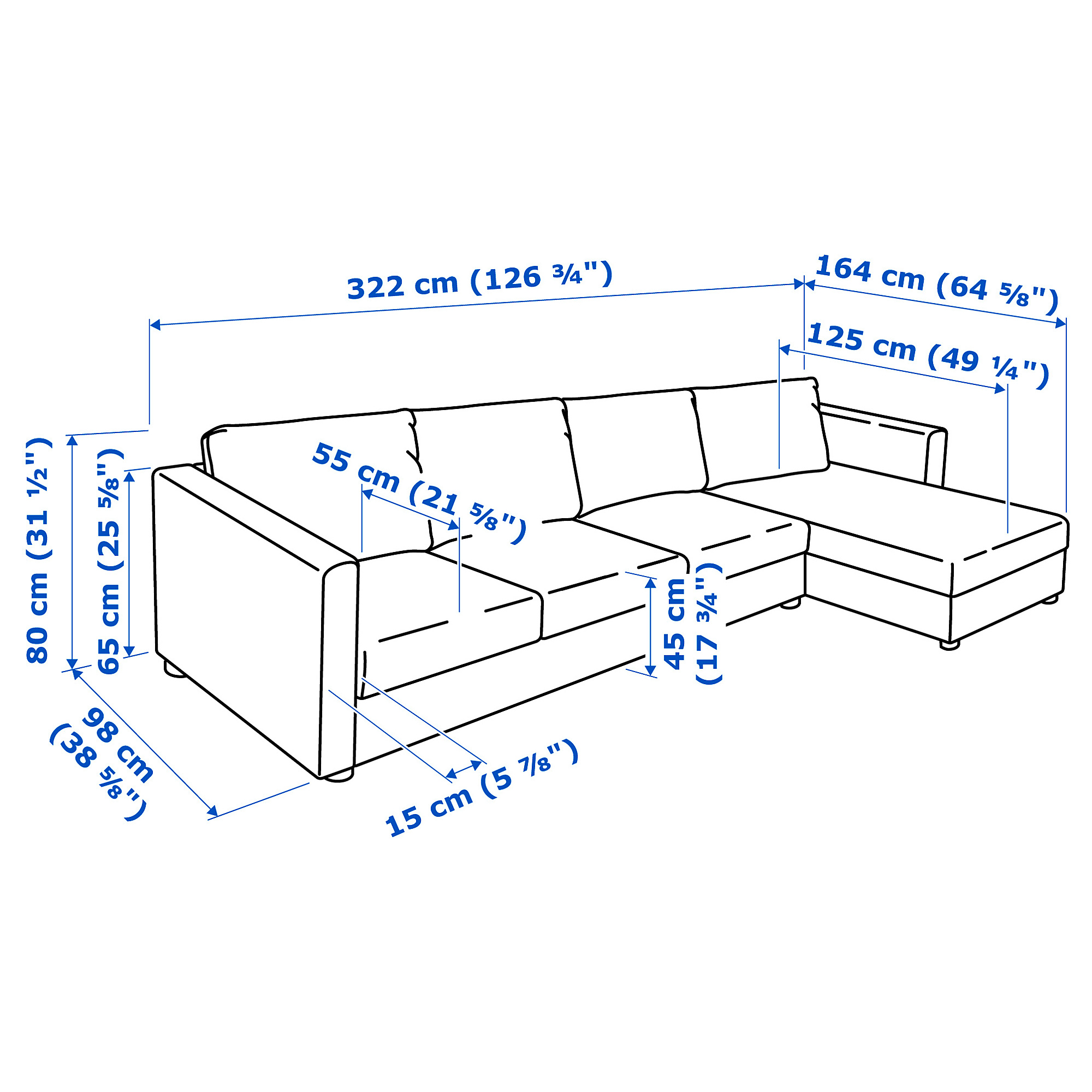 VIMLE 4-seat sofa