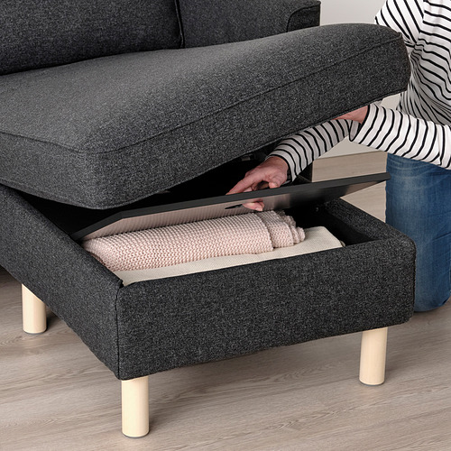 PÄRUP - 三人座沙發附躺椅, Gunnared 深灰色 | IKEA 線上購物 - PE800170_S4