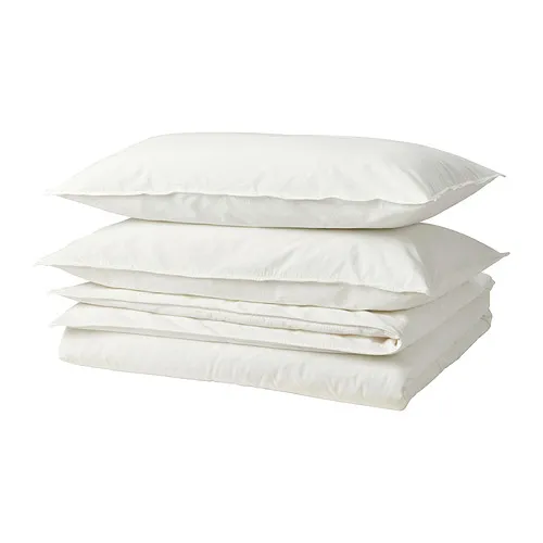 ÄNGSLILJA - duvet cover and 2 pillowcases, white, 200x200/50x80 cm | IKEA Taiwan Online - PE884368_S4