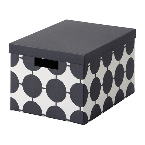 TJENA storage box with lid