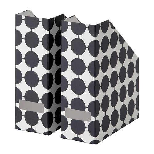 TJENA - magazine file, white black/dotted | IKEA Taiwan Online - PE951647_S4