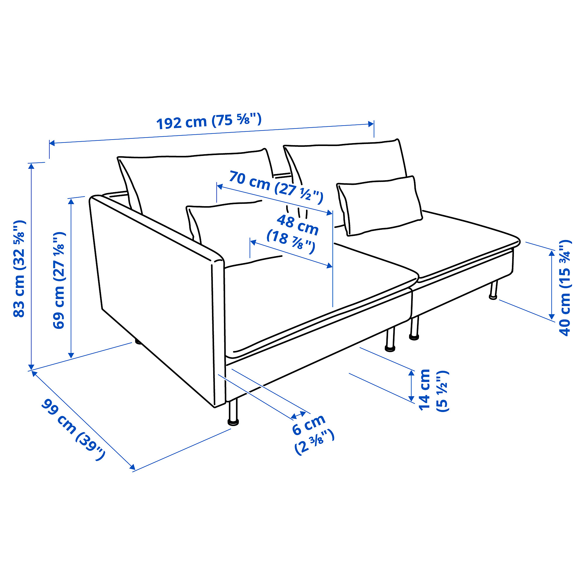 SÖDERHAMN 3-seat sofa