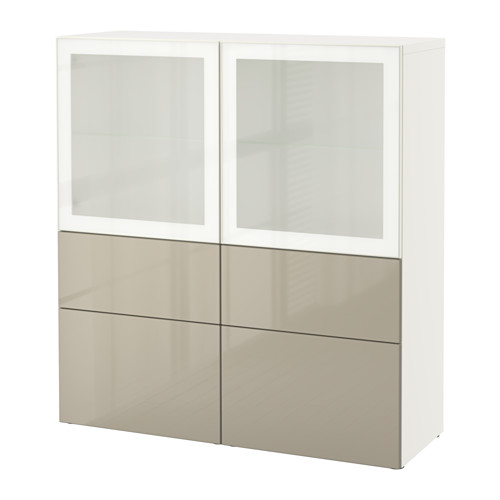 BESTÅ storage combination w glass doors