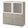 BESTÅ - 玻璃門櫃組合, 染白橡木紋/Selsviken 高亮面/米色霧面玻璃 | IKEA 線上購物 - PE535184_S1
