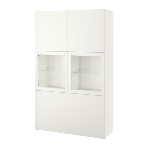 BESTÅ - storage combination w glass doors, Lappviken/Sindvik white clear glass | IKEA Taiwan Online - PE535123_S4