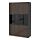 BESTÅ - storage combination w glass doors, black-brown/Selsviken high-gloss/brown clear glass | IKEA Taiwan Online - PE535135_S1