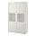 BESTÅ - storage combination w glass doors, white/Selsviken high-gloss/white frosted glass | IKEA Taiwan Online - PE535145_S1