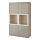 BESTÅ - storage combination w glass doors, white stained oak effect/Selsviken high-gloss/beige clear glass | IKEA Taiwan Online - PE535147_S1