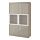 BESTÅ - storage combination w glass doors, white stained oak effect/Selsviken high-gloss/beige frosted glass | IKEA Taiwan Online - PE535148_S1