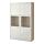 BESTÅ - 玻璃門櫃組合, 染白橡木紋/Selsviken 高亮面/白色/透明玻璃 | IKEA 線上購物 - PE535149_S1