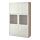BESTÅ - 玻璃門櫃組合, 染白橡木紋/Selsviken 高亮面/白色/霧面玻璃 | IKEA 線上購物 - PE535150_S1