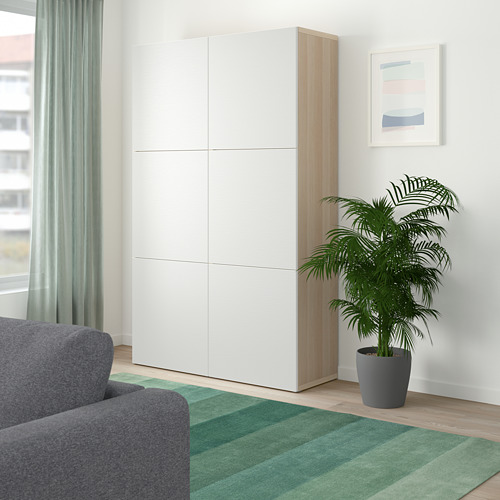 BESTÅ - 附門收納組合, 染白橡木紋/Laxviken 白色 | IKEA 線上購物 - PE746483_S4