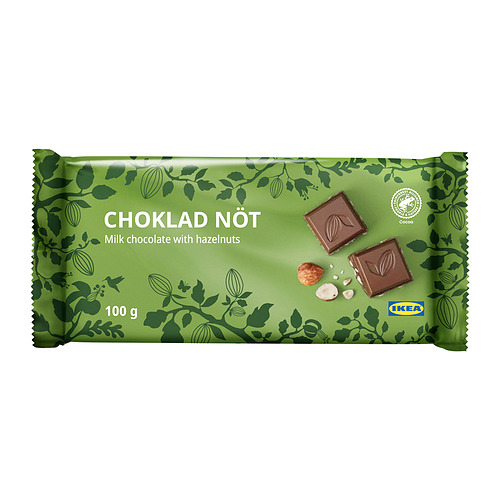 CHOKLAD NÖT - milk chocolate tablet, with hazelnuts Rainforest Alliance Certified, 100 g | IKEA Taiwan Online - PE884428_S4