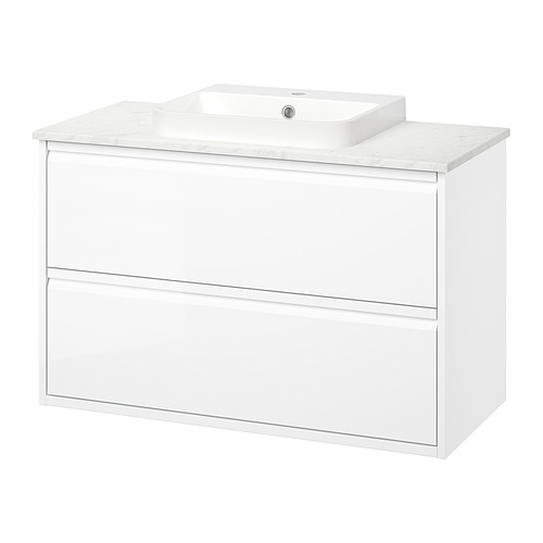 ÄNGSJÖN/BACKSJÖN - wash-stnd w drawers/wash-basin