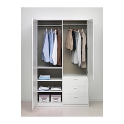 MUSKEN - wardrobe with 2 doors+3 drawers, brown | IKEA Taiwan Online - PE332005_S3