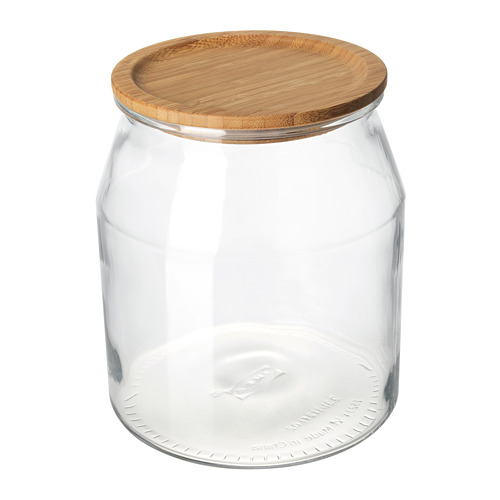 IKEA 365+ - jar with lid, glass/bamboo, 3.3 l | IKEA Taiwan Online - PE706148_S4
