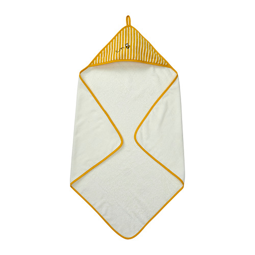 GRÖNFINK - baby towel with hood, yellow, 80x80 cm | IKEA Taiwan Online - PE923743_S4