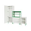 PLATSA wardrobe with 2 doors+3 drawers