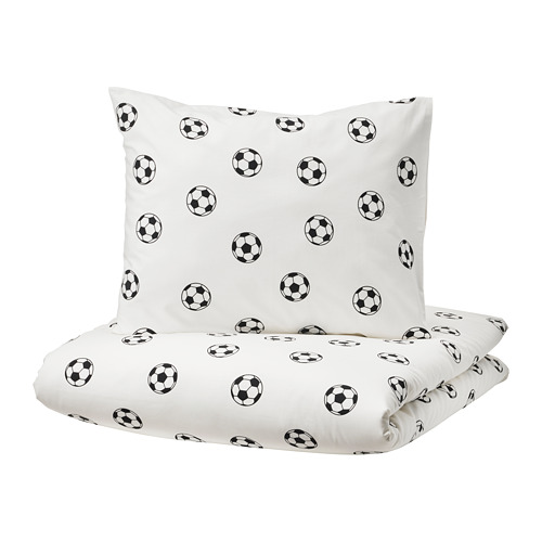 SPORTSLIG - duvet cover and pillowcase, football pattern, 150x200/50x80 cm | IKEA Taiwan Online - PE800531_S4
