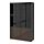 BESTÅ - storage combination w glass doors, black-brown/Selsviken high-gloss/brown clear glass | IKEA Taiwan Online - PE535097_S1
