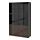 BESTÅ - storage combination w glass doors, black-brown/Selsviken high-gloss/brown smoked glass | IKEA Taiwan Online - PE535098_S1
