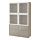 BESTÅ - 玻璃門櫃組合, 染白橡木紋/Selsviken 高亮面/米色霧面玻璃 | IKEA 線上購物 - PE535109_S1