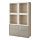 BESTÅ - storage combination w glass doors, white stained oak effect/Selsviken high-gloss/beige clear glass | IKEA Taiwan Online - PE535110_S1