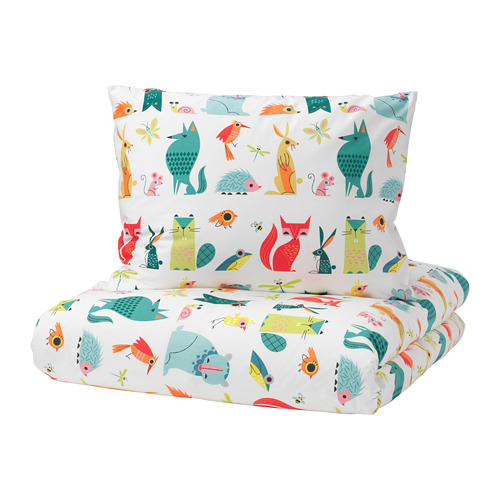 LATTJO - duvet cover and pillowcase, animal/multicolour, 150x200/50x80 cm | IKEA Taiwan Online - PE706474_S4