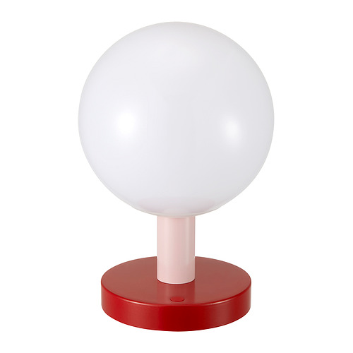 SOLVINDEN - LED裝飾燈, 電池式 球形/紅色 淺粉紅色, 26 公分 | IKEA 線上購物 - PE990403_S4