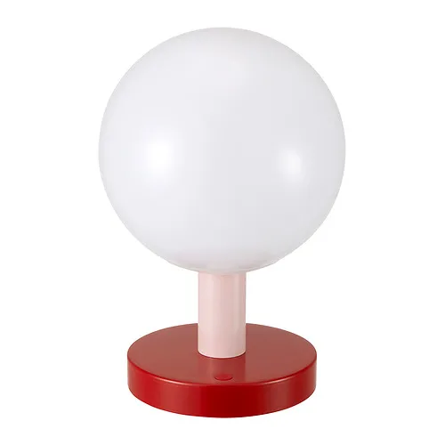 SOLVINDEN - LED裝飾燈, 電池式 球形/紅色 淺粉紅色, 26 公分 | IKEA 線上購物 - PE990403_S4