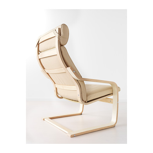 POÄNG - 扶手椅, 實木貼皮, 樺木/Glose 米白色 | IKEA 線上購物 - PE389390_S4