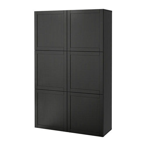 BESTÅ - storage combination with doors, Hanviken black-brown | IKEA Taiwan Online - PE535028_S4