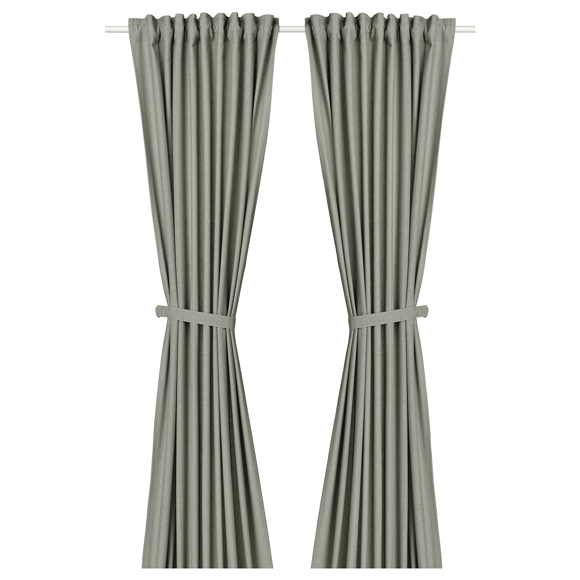 LENDA curtains with tie-backs, 1 pair