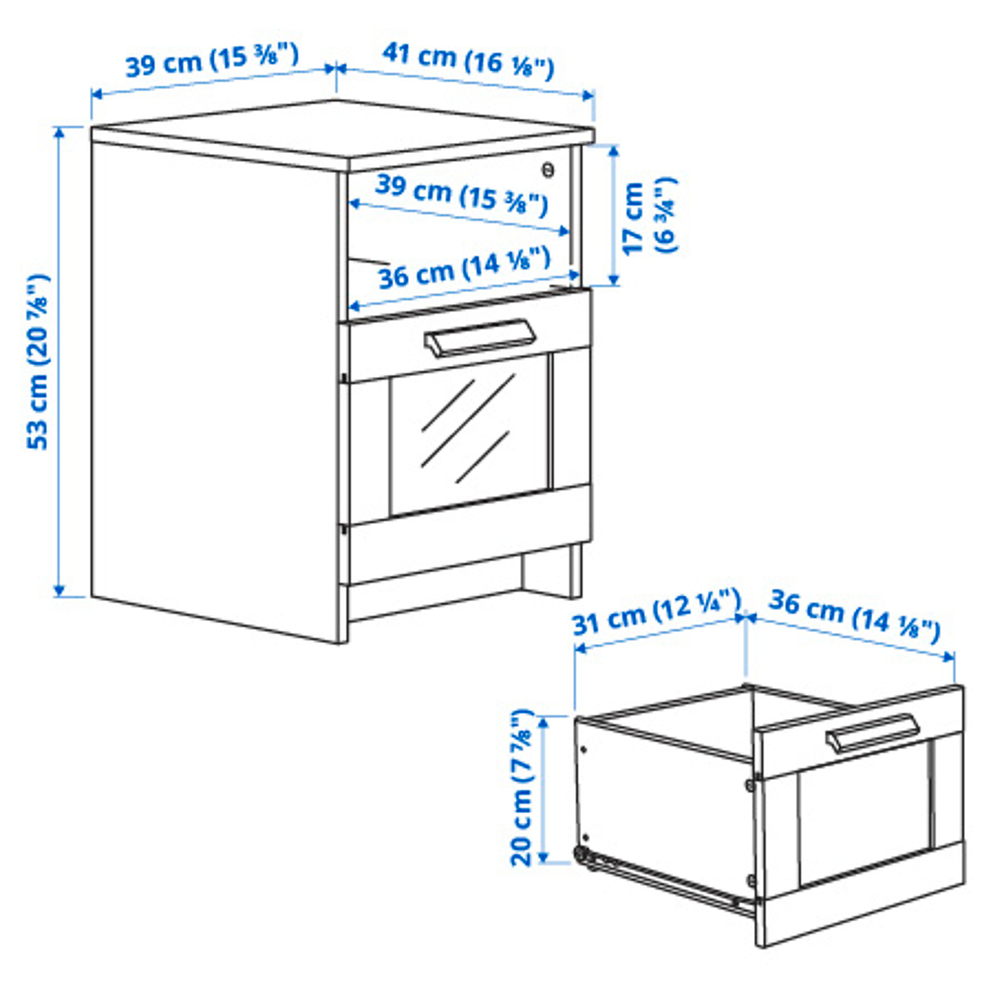 BRIMNES bedside table