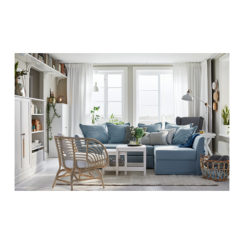 HOLMSUND - corner sofa-bed, Orrsta light blue | IKEA Taiwan Online - PH159254_S4