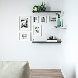 BERGSHULT/GRANHULT - 上牆式層架組, 棕黑色/鍍鎳 | IKEA 線上購物 - PE722426_S3
