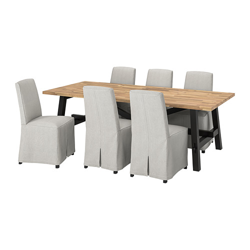 SKOGSTA/BERGMUND - table and 6 chairs, acacia/Kolboda beige/dark grey | IKEA Taiwan Online - PE800884_S4