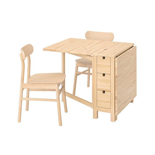 NORDEN/RÖNNINGE - 一桌二椅, 樺木/樺木, 26/89/152 公分 | IKEA 線上購物 - PE844954_S4