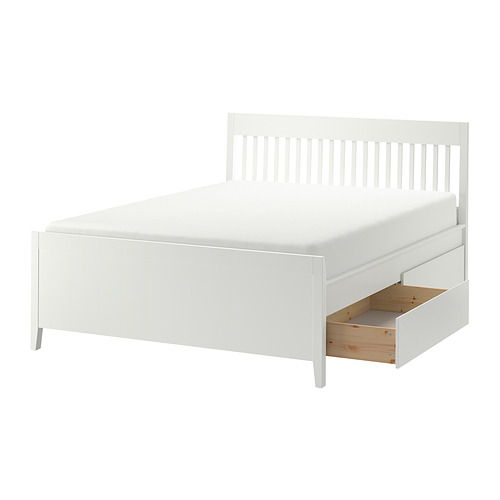 IDANÄS bed frame with storage