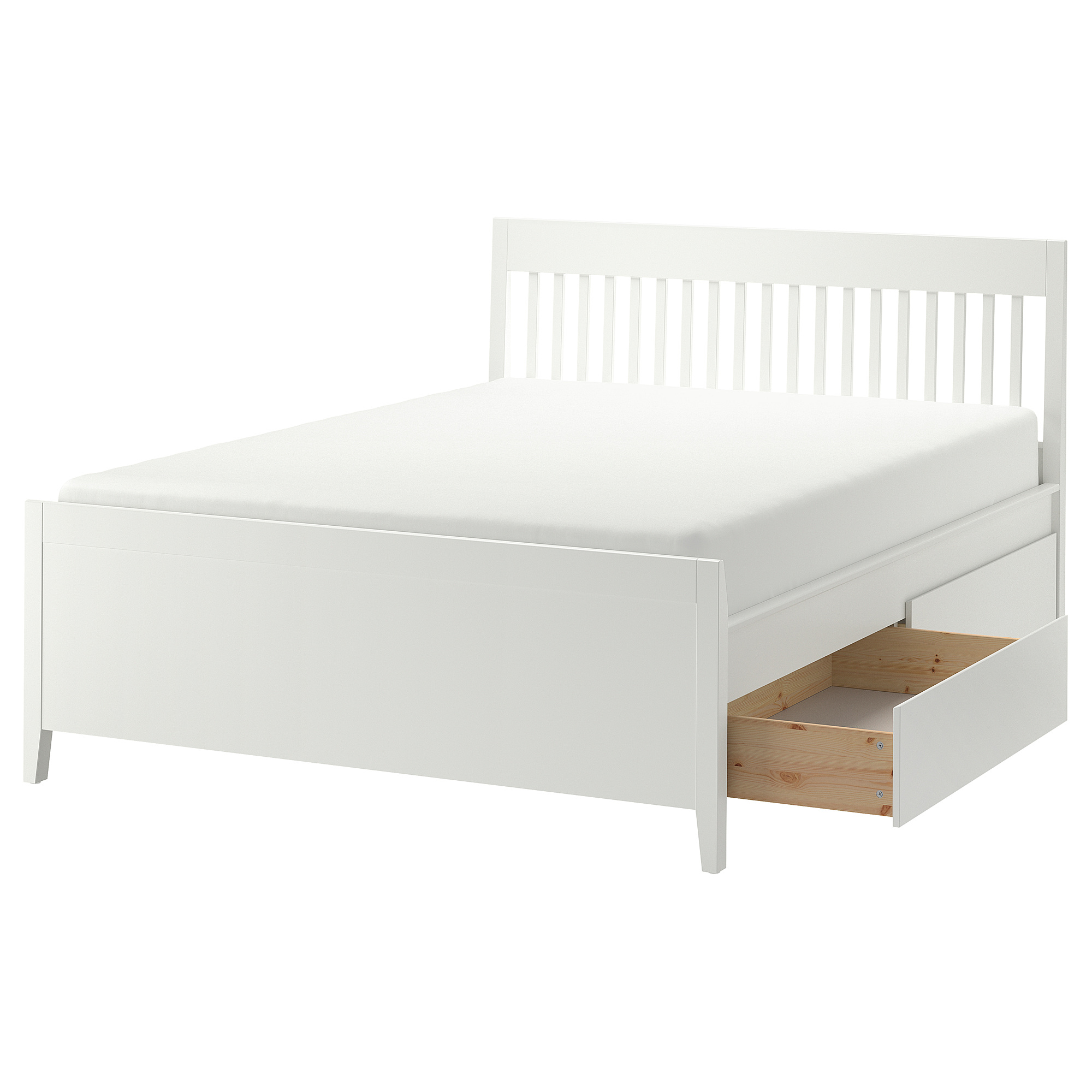 IDANÄS bed frame with storage