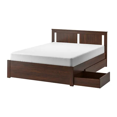 SONGESAND - 雙人床框附2收納盒, 棕色/Luröy, 150x200 公分 | IKEA 線上購物 - PE884725_S4