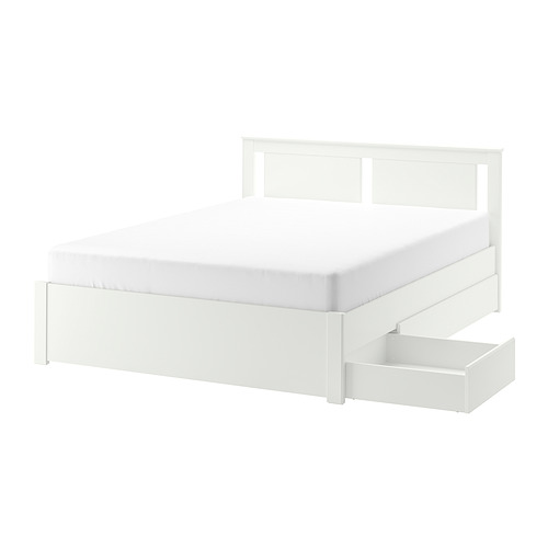 SONGESAND - 床框附2收納盒, 白色/Lönset, 150x200 公分 | IKEA 線上購物 - PE884760_S4