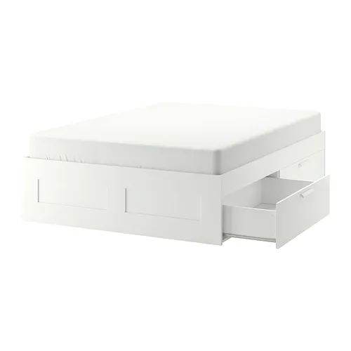 BRIMNES - 床框附床底收納盒, 白色/Luröy, 150x200 公分 | IKEA 線上購物 - PE884762_S4