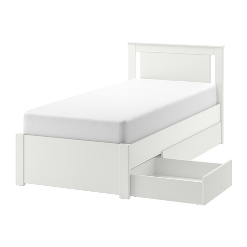 SONGESAND - 床框附2收納盒, 白色/Luröy, 90x200 公分 | IKEA 線上購物 - PE884750_S4