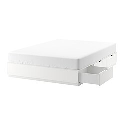 Ikea white bed frame with drawers deals