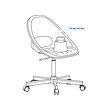 LOBERGET/MALSKÄR swivel chair + pad